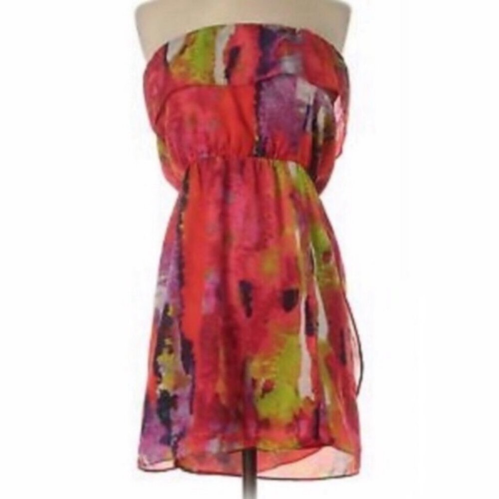 ❣️MM COUTURE❣️PRINTED STRAPLESS DRESS❣️ - Picture 6 of 8